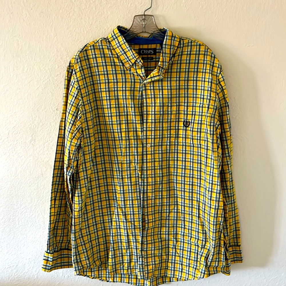 Chaps button up dress shirt size large